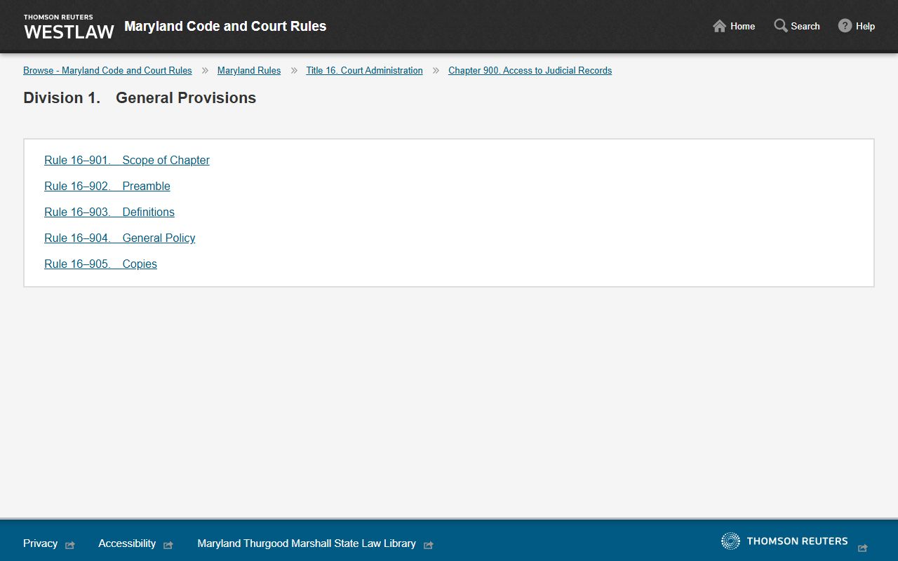 Baltimore County criminal court records Maryland judicial record access rules