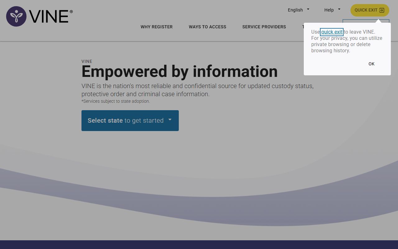 Baltimore County inmate records VINELink custody notification portal